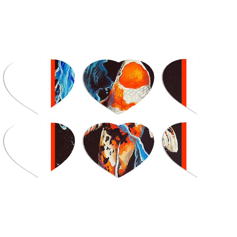 Магнитные фотопазлы Сердце 50 на 50 набор 6 штук 