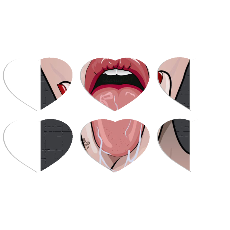 Магнитные фотопазлы Сердце 50 на 50 набор 6 штук 