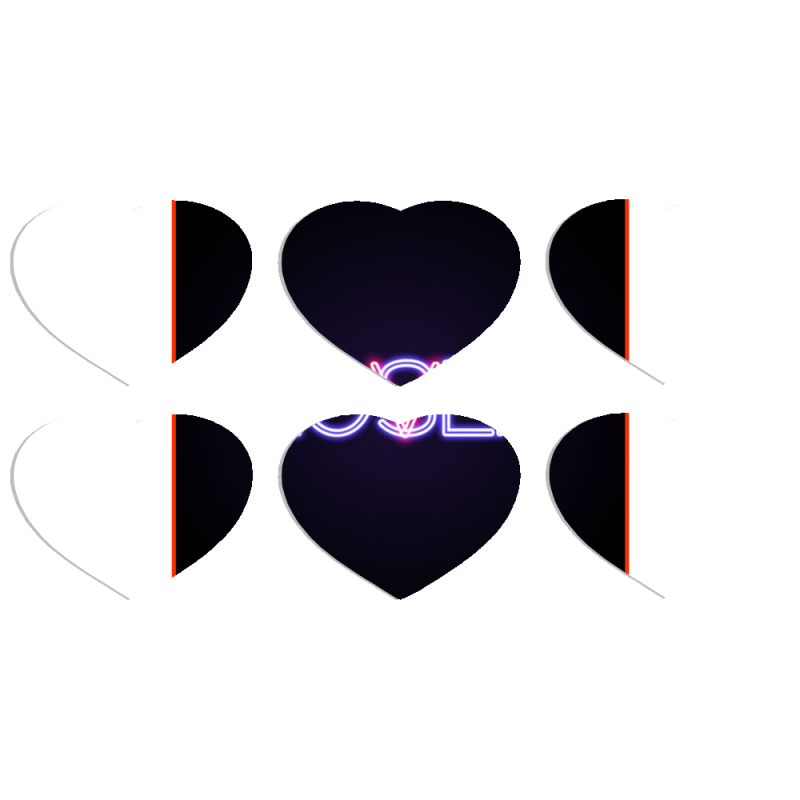 Магнитные фотопазлы Сердце 50 на 50 набор 6 штук 