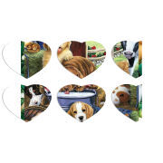 Магнитные фотопазлы Сердце 50 на 50 набор 6 штук 