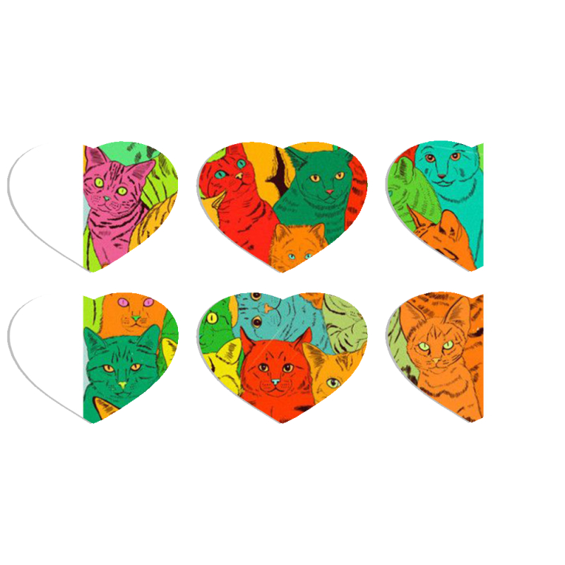 Магнитные фотопазлы Сердце 50 на 50 набор 6 штук 