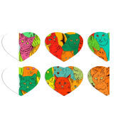 Магнитные фотопазлы Сердце 50 на 50 набор 6 штук 