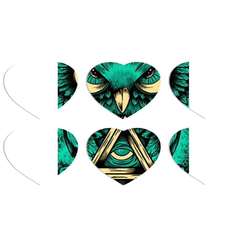 Магнитные фотопазлы Сердце 50 на 50 набор 6 штук Masonic Owl