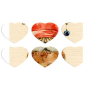 Магнитные фотопазлы Сердце 50 на 50 набор 6 штук Милая Сова