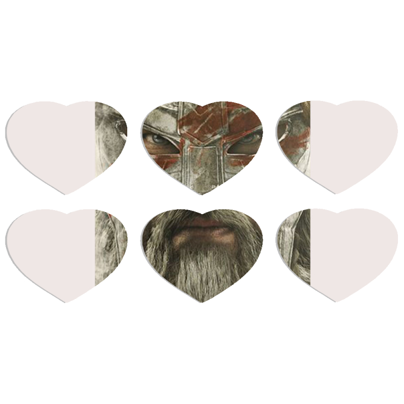 Магнитные фотопазлы Сердце 50 на 50 набор 6 штук 