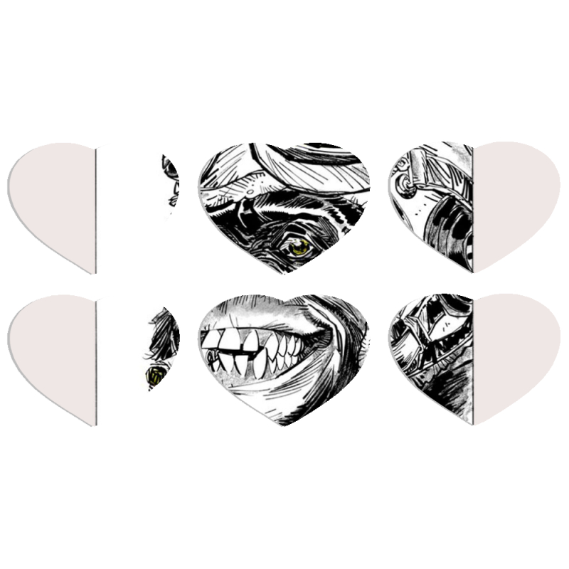 Магнитные фотопазлы Сердце 50 на 50 набор 6 штук 