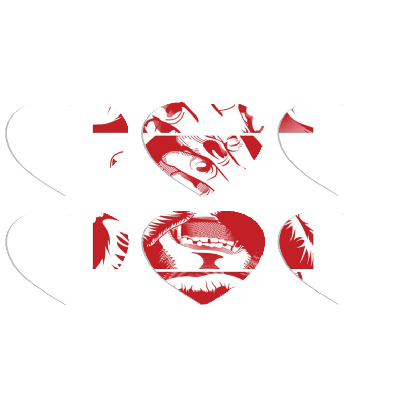 Магнитные фотопазлы Сердце 50 на 50 набор 6 штук 