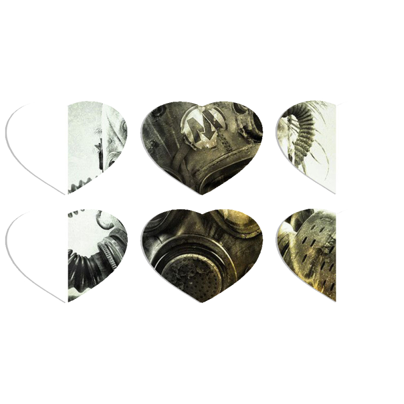 Магнитные фотопазлы Сердце 50 на 50 набор 6 штук 