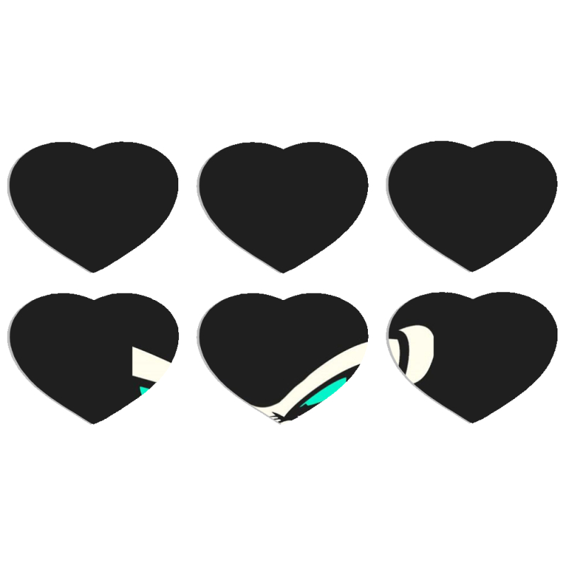 Магнитные фотопазлы Сердце 50 на 50 набор 6 штук 