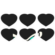 Магнитные фотопазлы Сердце 50 на 50 набор 6 штук 