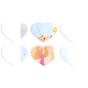 Магнитные фотопазлы Сердце 50 на 50 набор 6 штук 