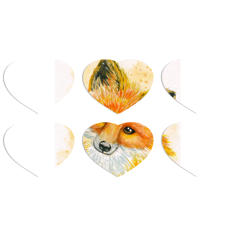 Магнитные фотопазлы Сердце 50 на 50 набор 6 штук 