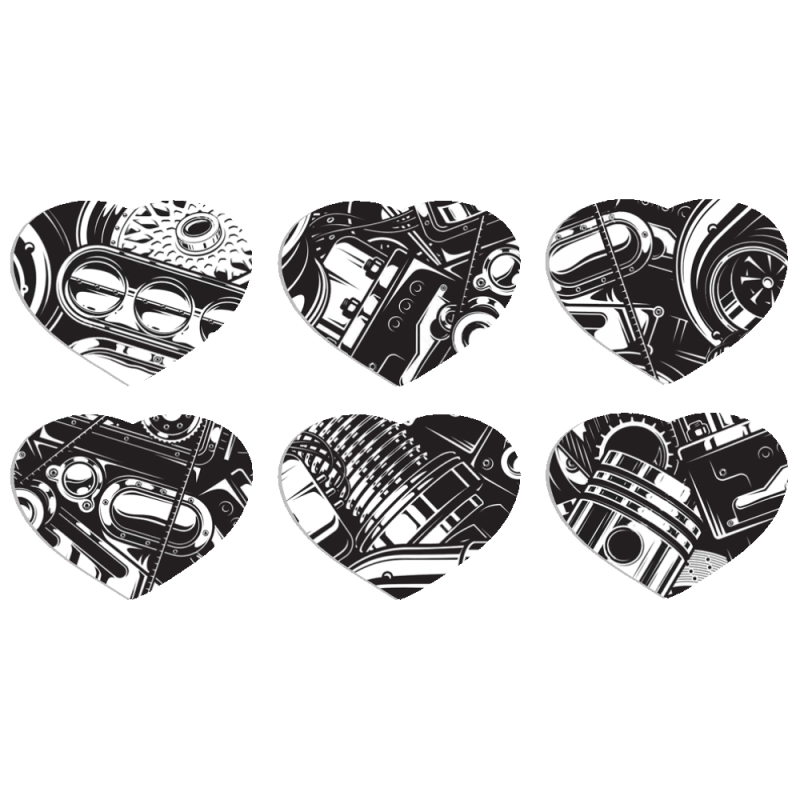 Магнитные фотопазлы Сердце 50 на 50 набор 6 штук 