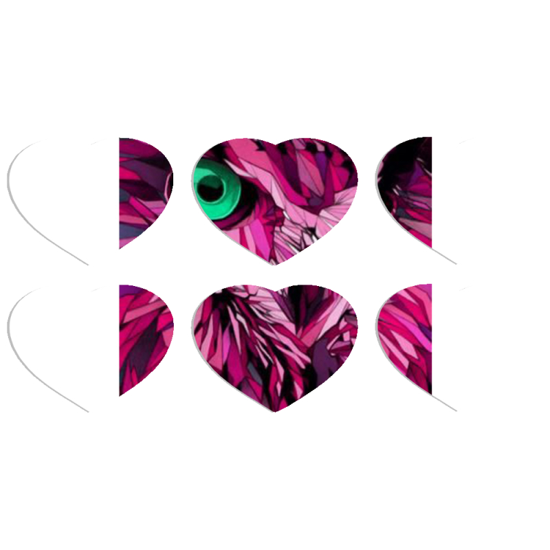 Магнитные фотопазлы Сердце 50 на 50 набор 6 штук 