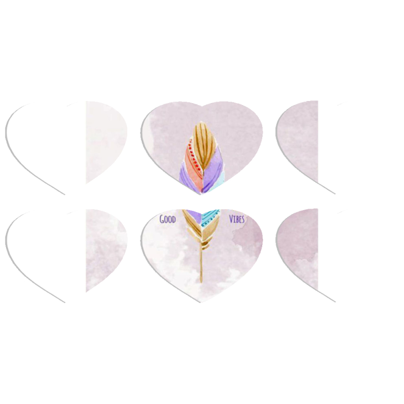 Магнитные фотопазлы Сердце 50 на 50 набор 6 штук 