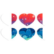 Магнитные фотопазлы Сердце 50 на 50 набор 6 штук 