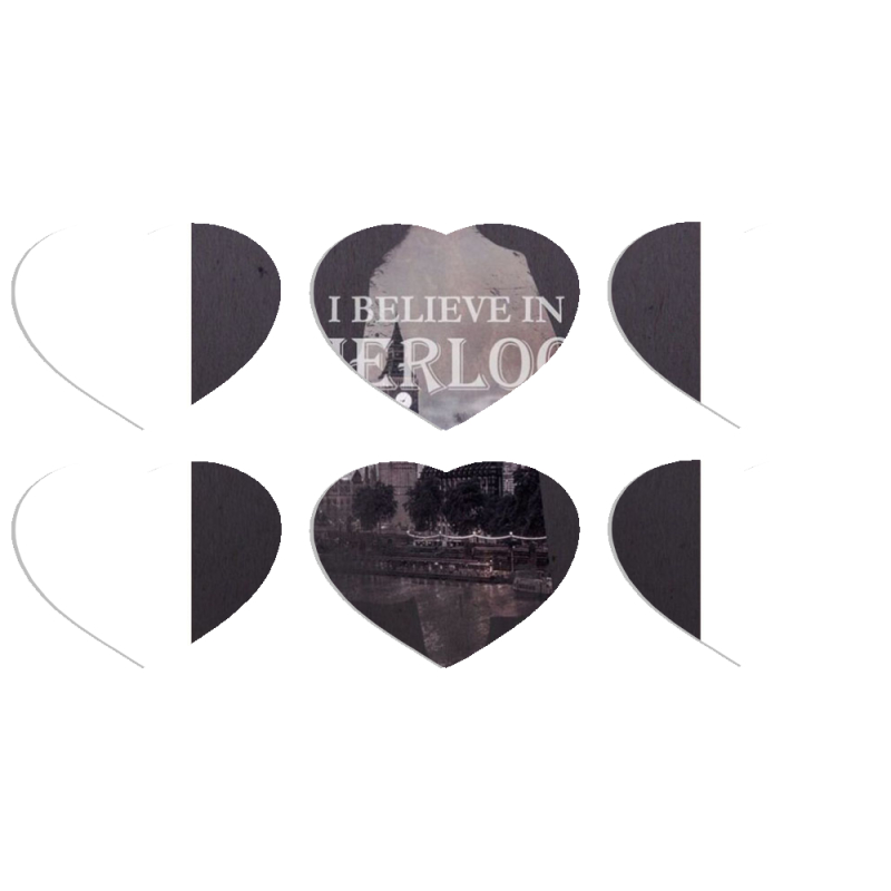 Магнитные фотопазлы Сердце 50 на 50 набор 6 штук Sherlock