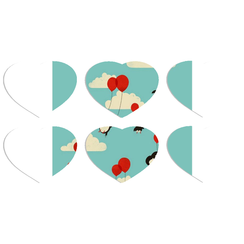 Магнитные фотопазлы Сердце 50 на 50 набор 6 штук 