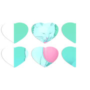 Магнитные фотопазлы Сердце 50 на 50 набор 6 штук 