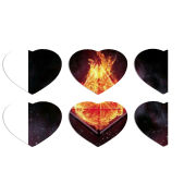 Магнитные фотопазлы Сердце 50 на 50 набор 6 штук 