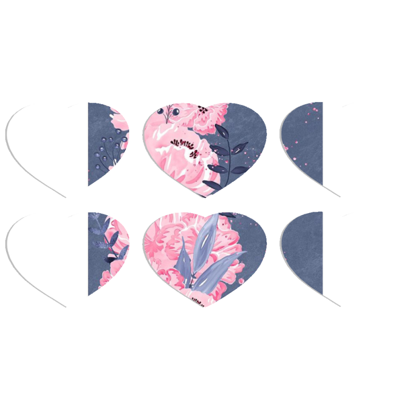 Магнитные фотопазлы Сердце 50 на 50 набор 6 штук 