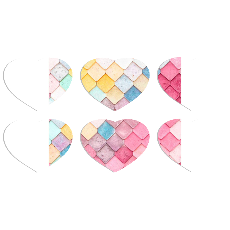 Магнитные фотопазлы Сердце 50 на 50 набор 6 штук 