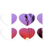 Магнитные фотопазлы Сердце 50 на 50 набор 6 штук 