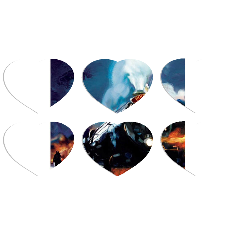 Магнитные фотопазлы Сердце 50 на 50 набор 6 штук 