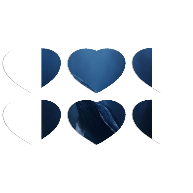 Магнитные фотопазлы Сердце 50 на 50 набор 6 штук 