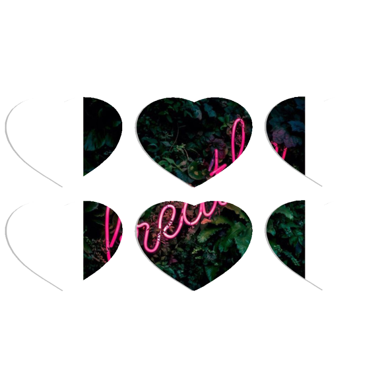 Магнитные фотопазлы Сердце 50 на 50 набор 6 штук 