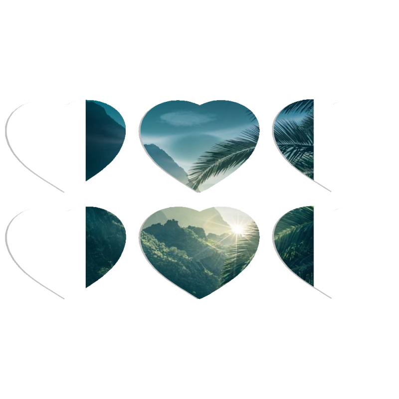 Магнитные фотопазлы Сердце 50 на 50 набор 6 штук 