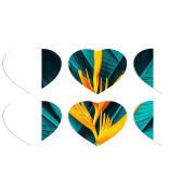 Магнитные фотопазлы Сердце 50 на 50 набор 6 штук 