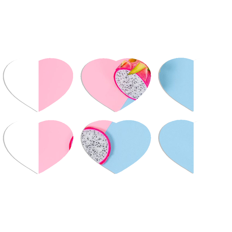 Магнитные фотопазлы Сердце 50 на 50 набор 6 штук 