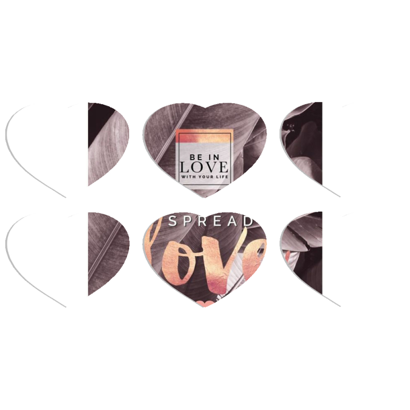 Магнитные фотопазлы Сердце 50 на 50 набор 6 штук 