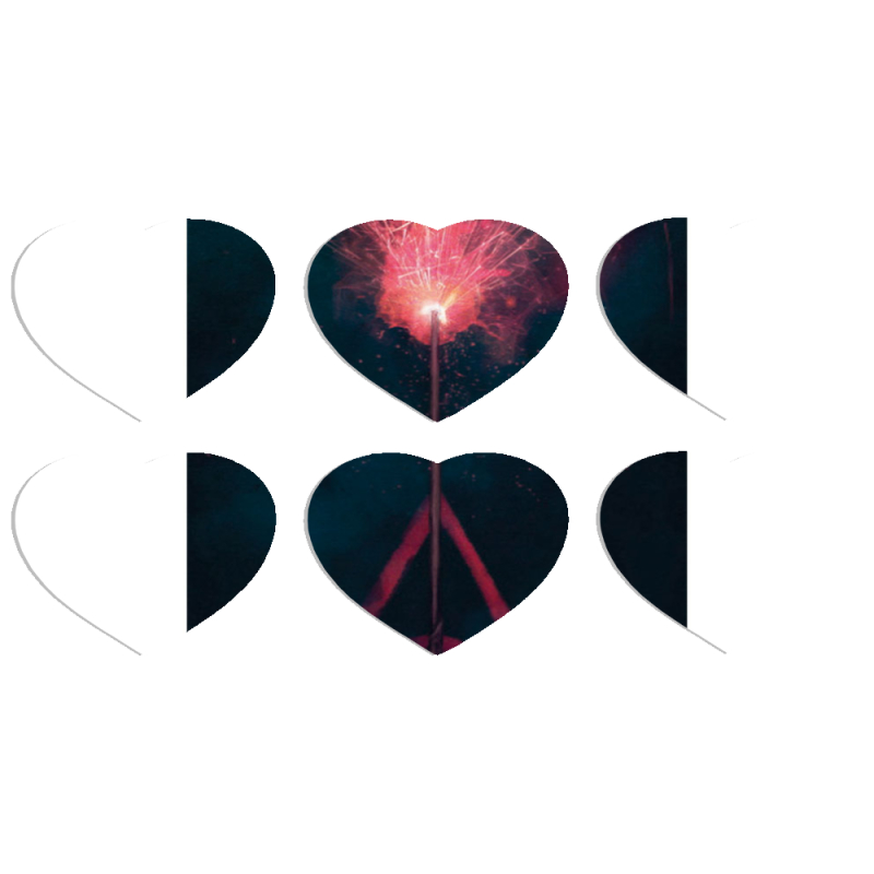 Магнитные фотопазлы Сердце 50 на 50 набор 6 штук 