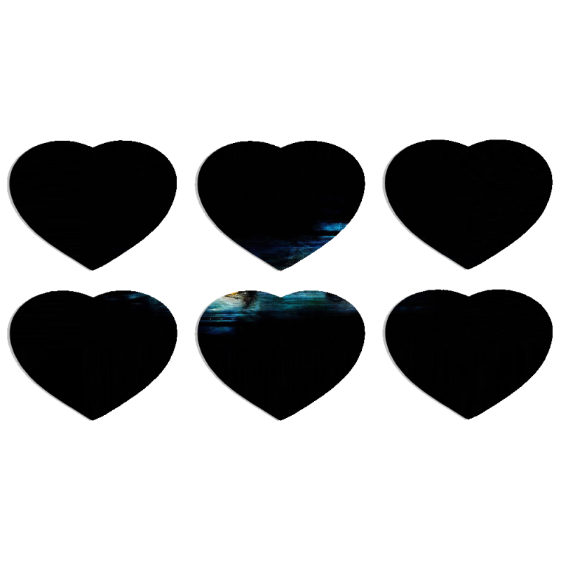 Магнитные фотопазлы Сердце 50 на 50 набор 6 штук Eyes in the Dark