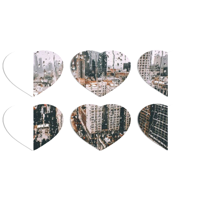 Магнитные фотопазлы Сердце 50 на 50 набор 6 штук 