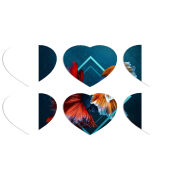 Магнитные фотопазлы Сердце 50 на 50 набор 6 штук 