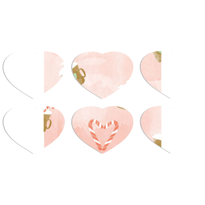 Магнитные фотопазлы Сердце 50 на 50 набор 6 штук 