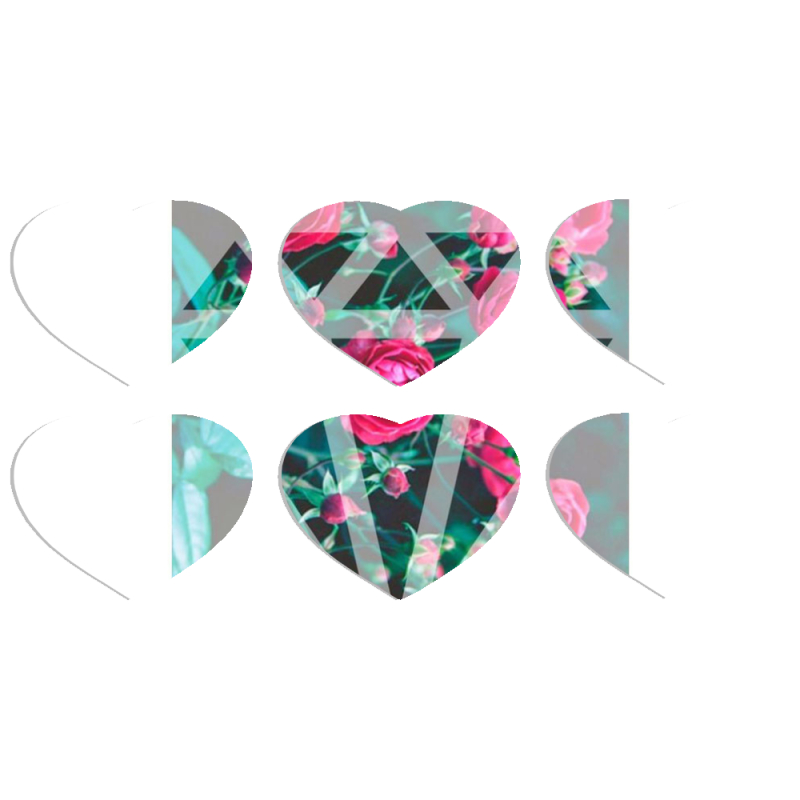 Магнитные фотопазлы Сердце 50 на 50 набор 6 штук 
