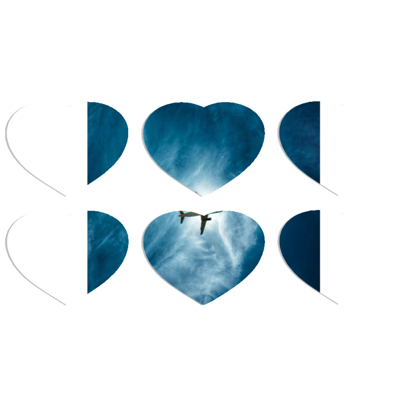 Магнитные фотопазлы Сердце 50 на 50 набор 6 штук 