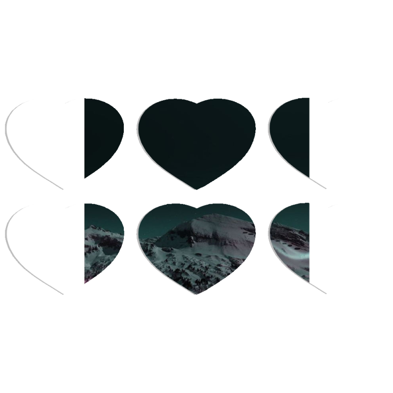 Магнитные фотопазлы Сердце 50 на 50 набор 6 штук 