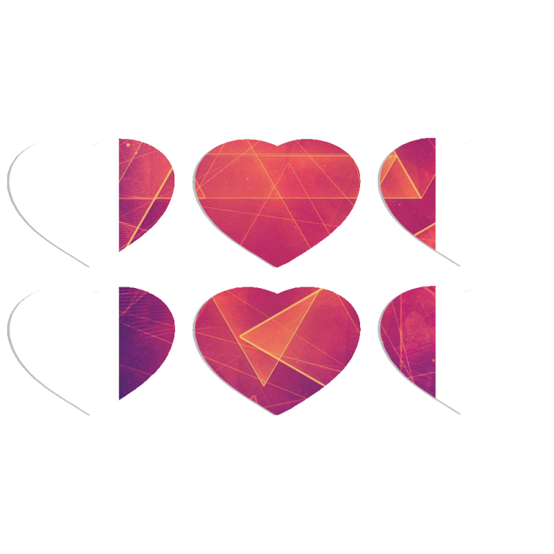 Магнитные фотопазлы Сердце 50 на 50 набор 6 штук 