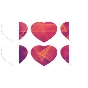 Магнитные фотопазлы Сердце 50 на 50 набор 6 штук 