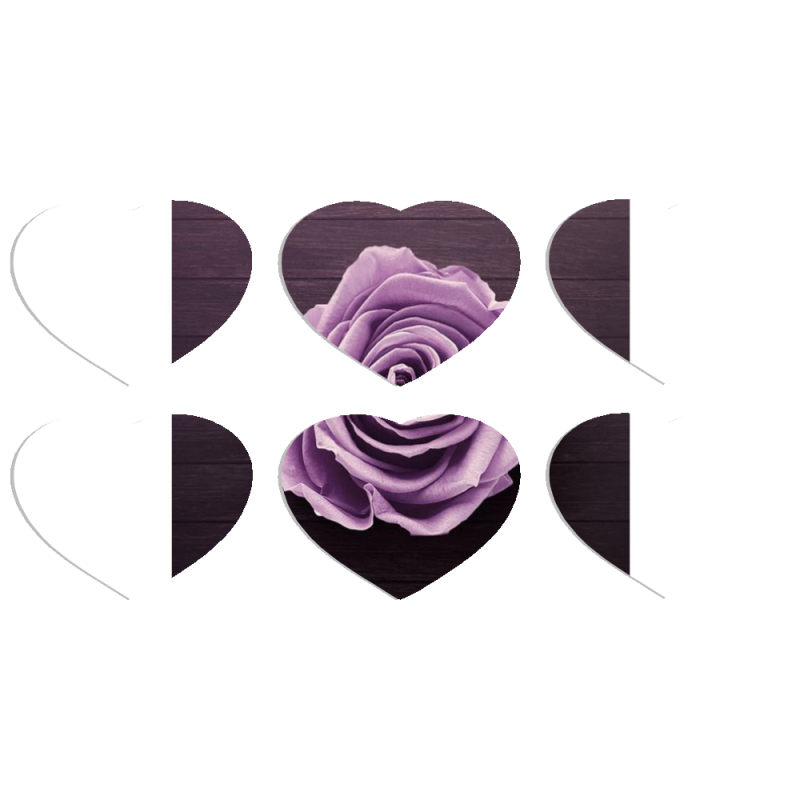 Магнитные фотопазлы Сердце 50 на 50 набор 6 штук 