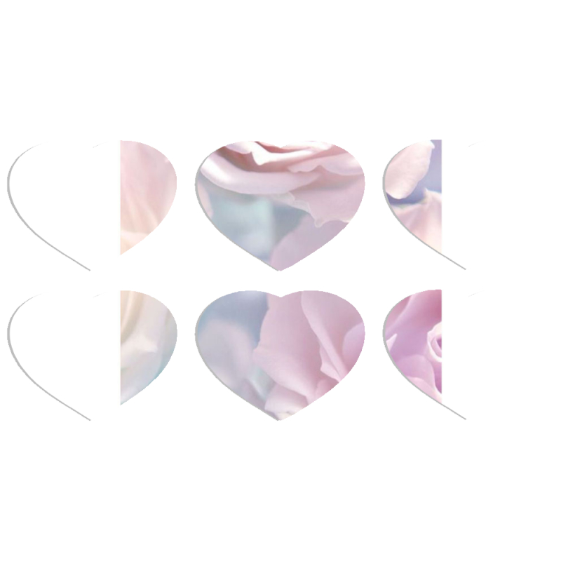 Магнитные фотопазлы Сердце 50 на 50 набор 6 штук 