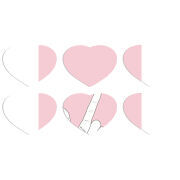 Магнитные фотопазлы Сердце 50 на 50 набор 6 штук 