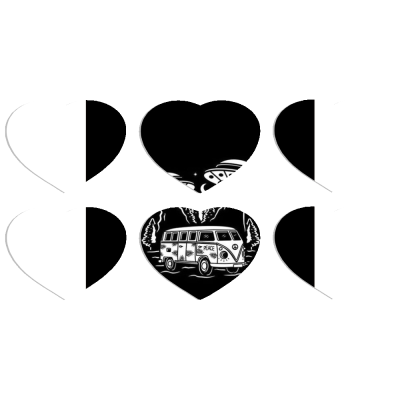 Магнитные фотопазлы Сердце 50 на 50 набор 6 штук 