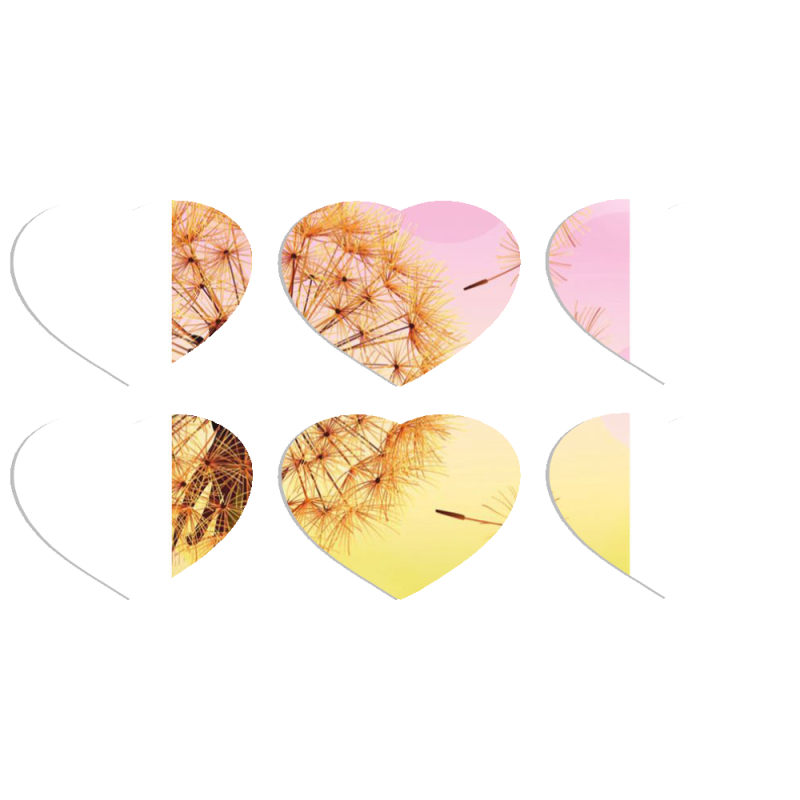 Магнитные фотопазлы Сердце 50 на 50 набор 6 штук 