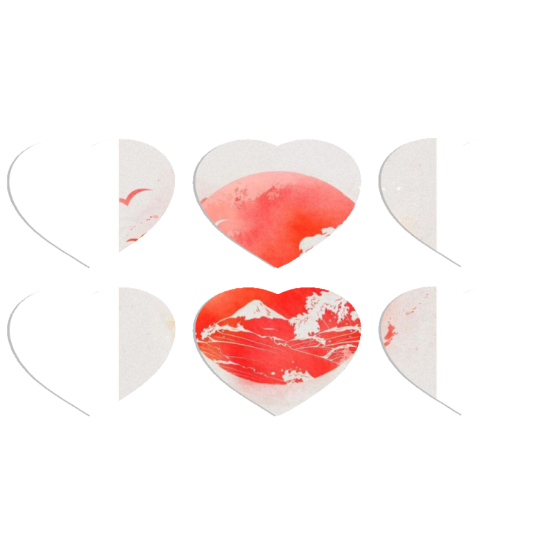 Магнитные фотопазлы Сердце 50 на 50 набор 6 штук 